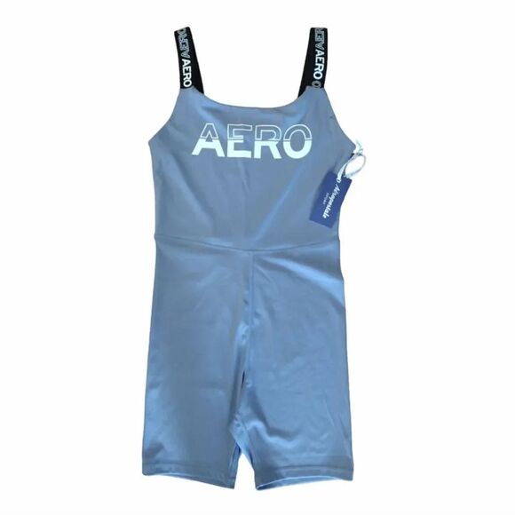 Aeropostale Sport Logo One Piece Biker Shorts Romper Medium NWT - Picture 4 of 11